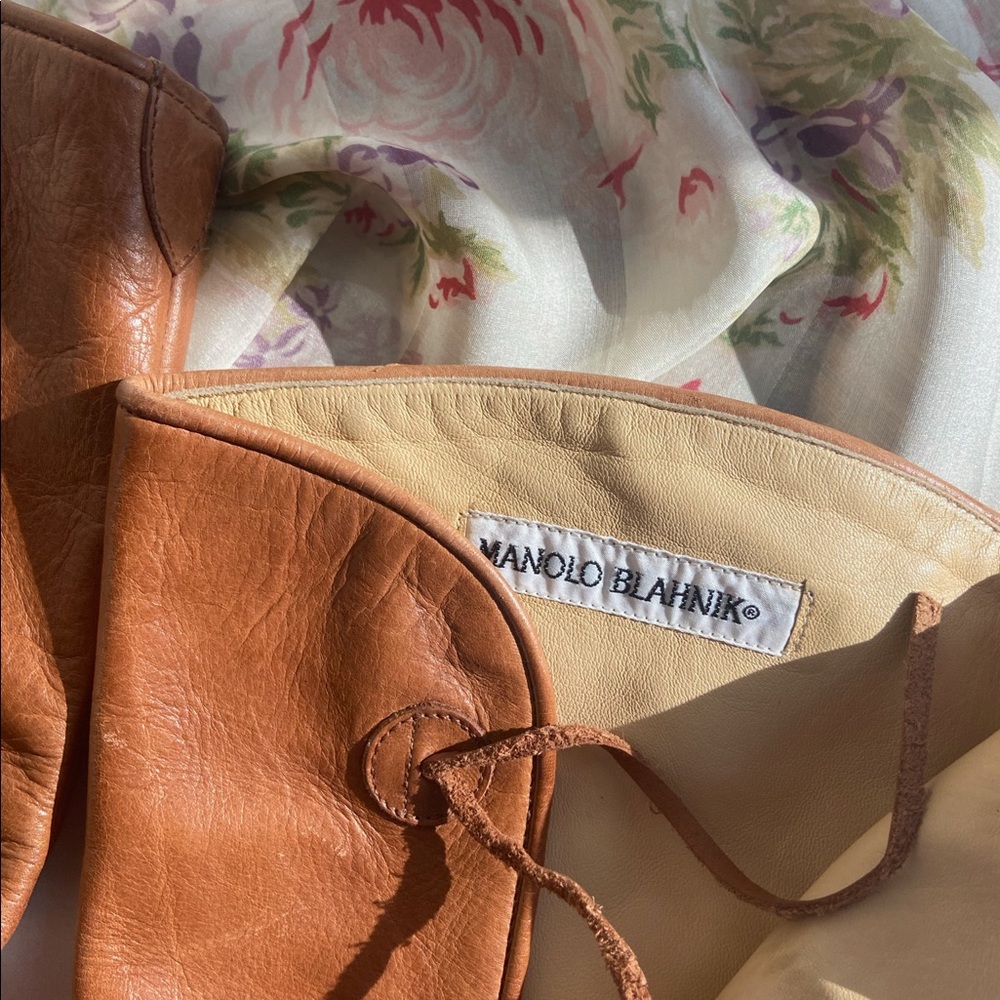 Manolo Blahnik Vintage Brown Boots Size 6